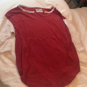 Red baseball jersey tee!